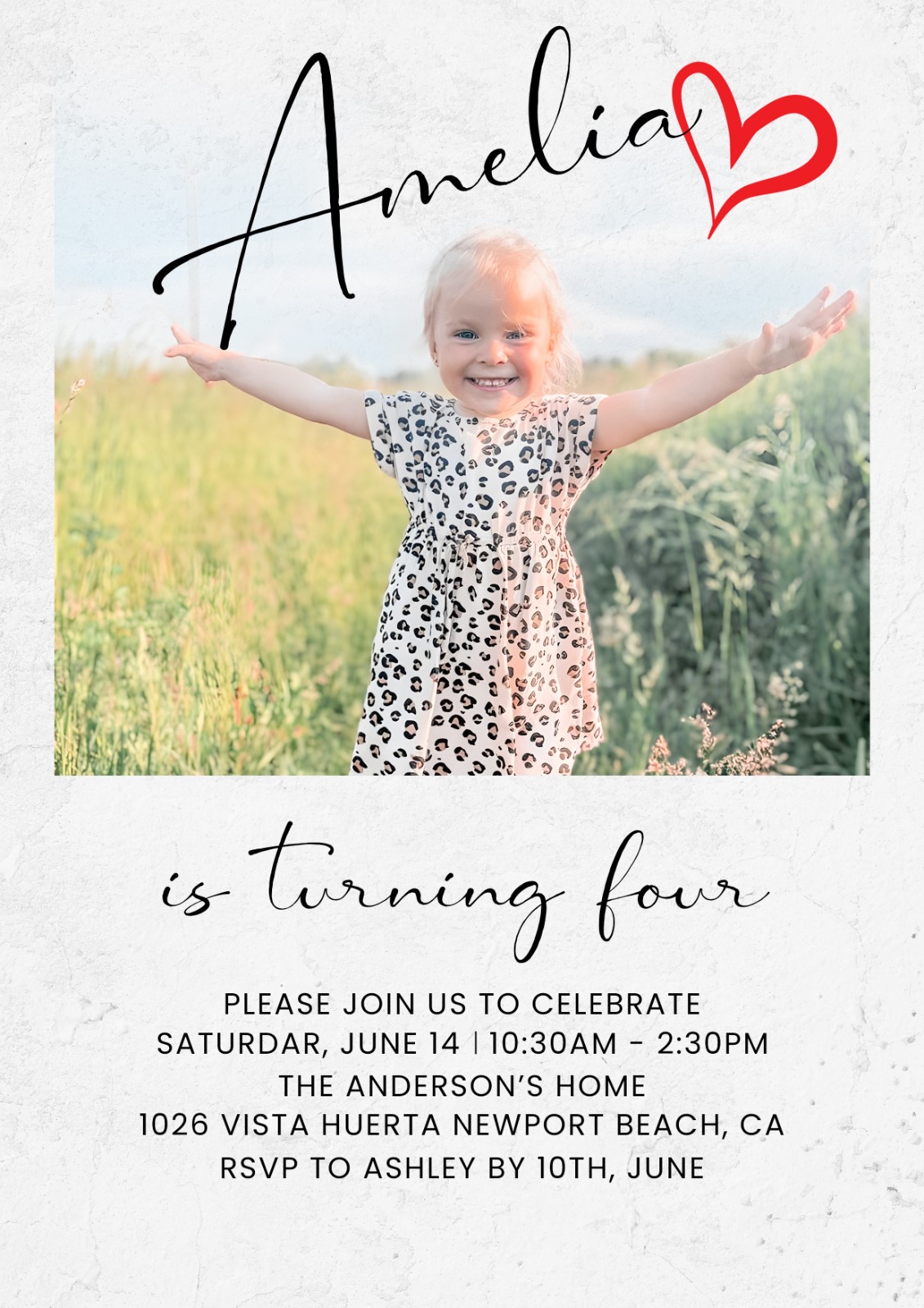 Personalized photo Birthday invite