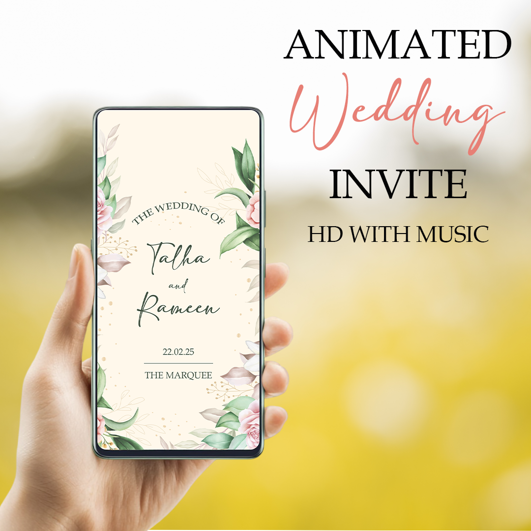 Talha And Raneem Wedding Invite