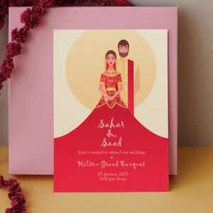 Illustrated Personalized Wedding Invitation