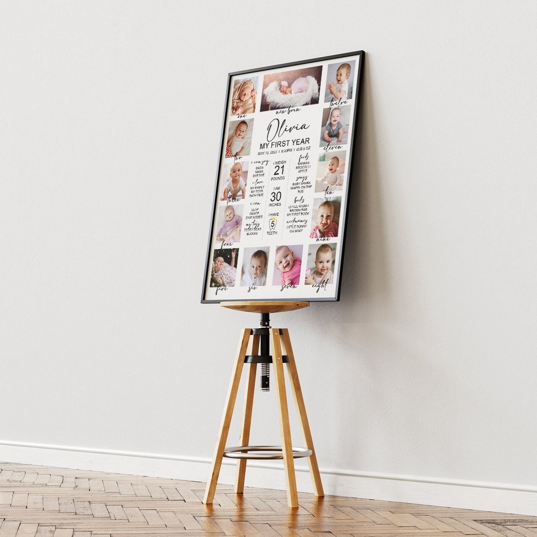 Personalized First Milestone Poster | Celebrate Your Baby’s First Year - Image 2