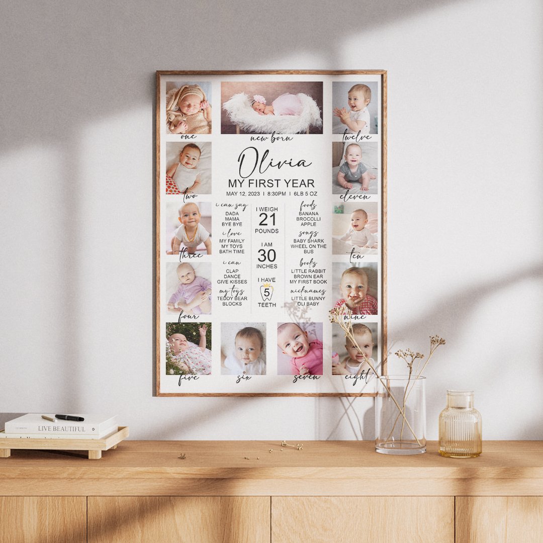 Personalized First Milestone Poster | Celebrate Your Baby’s First Year - Image 4